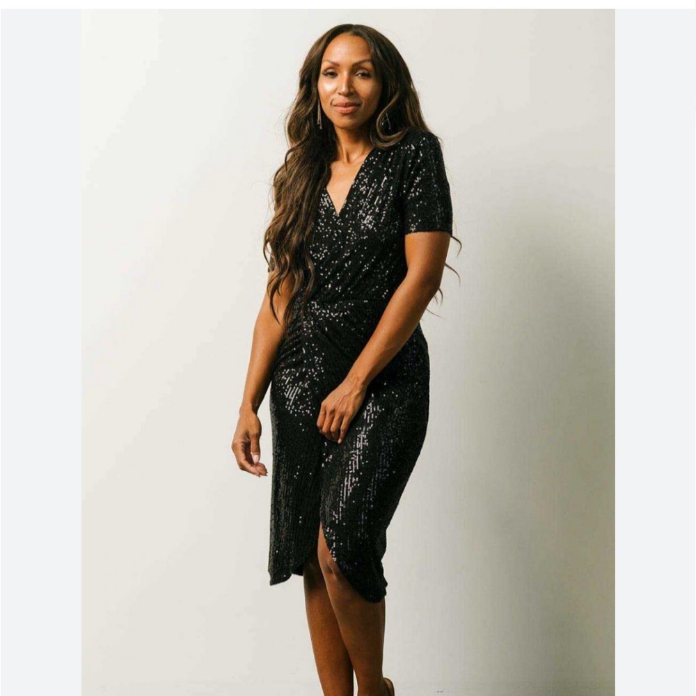 Baltic Born Persia Sequin Dress - black